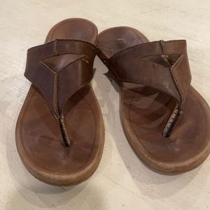 Olukai Leather Flip Flops